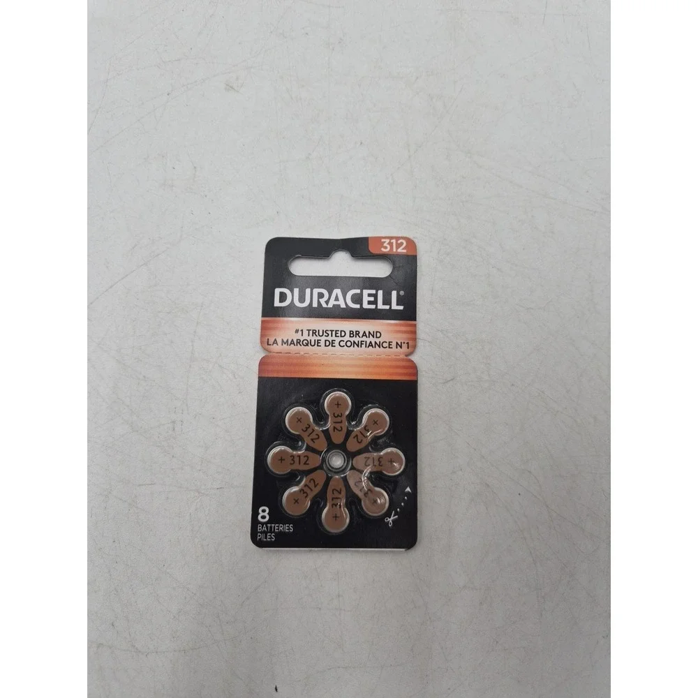 Duracell Size 312 Brown Hearing Aid Batteries, 8 Pack